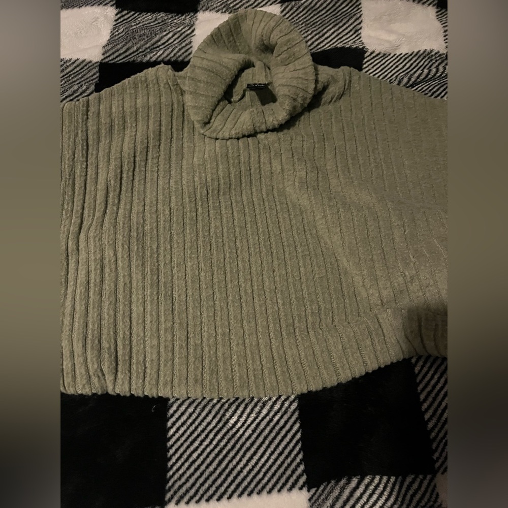 Olive green turtle neck